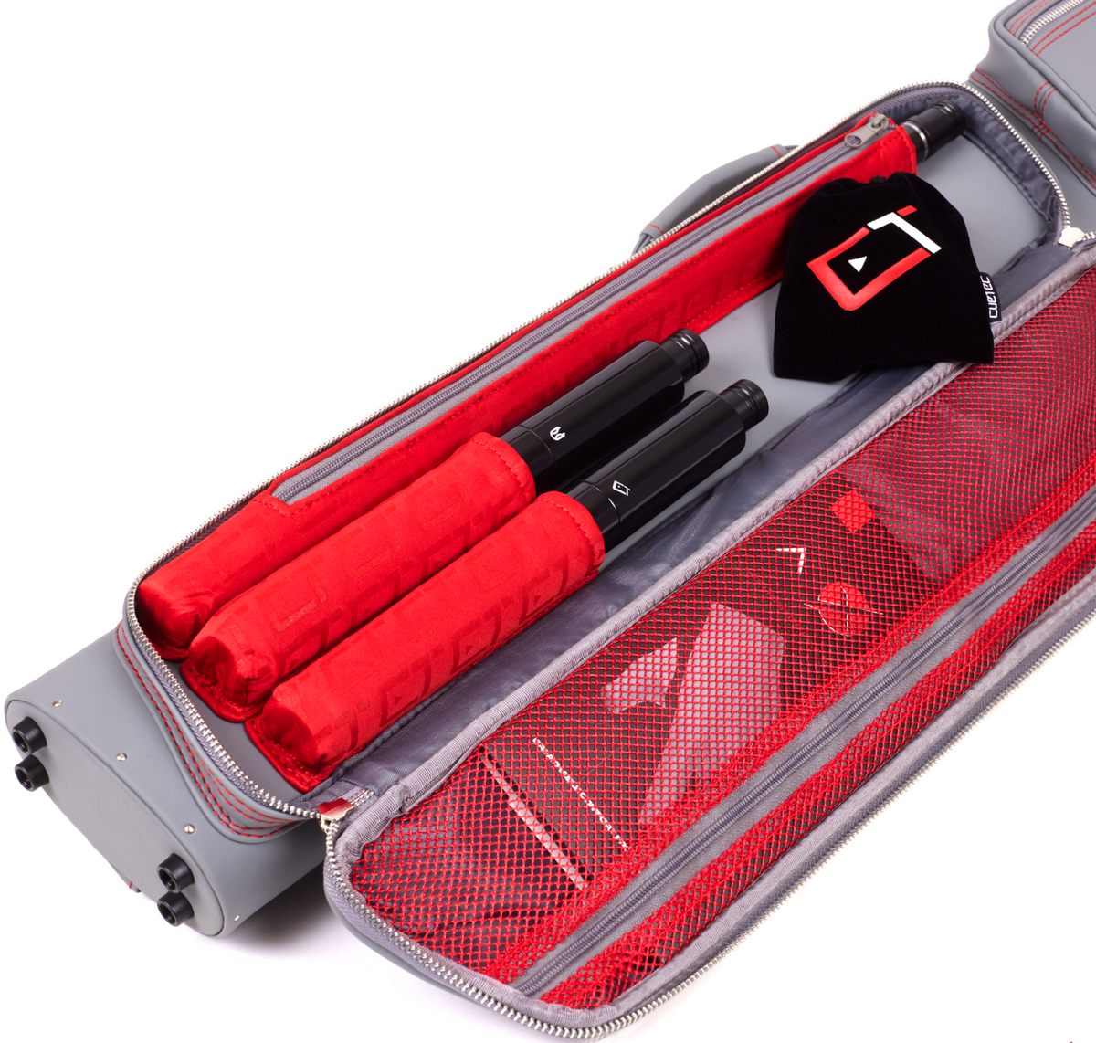 Cuetec Pro Line Gray Cue Case 4 butts/8 shafts Soft BackPack Style