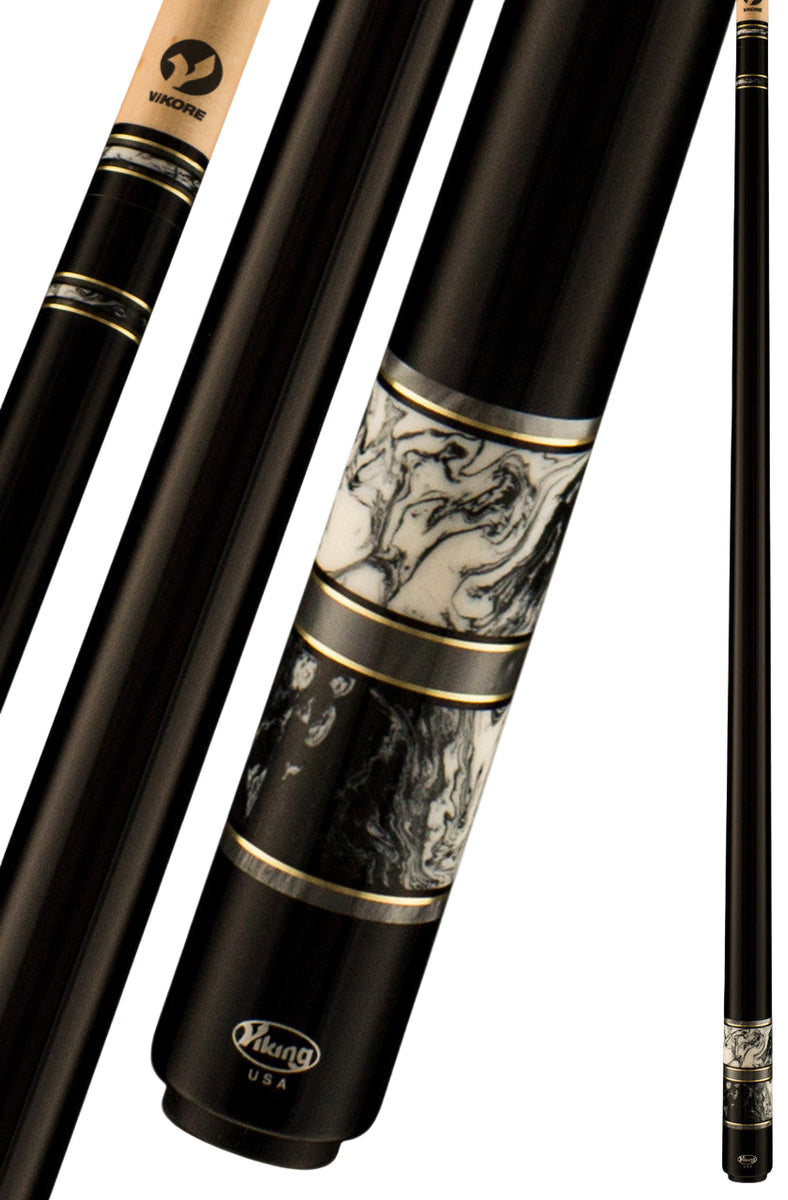 Viking Defender DF0102 Pool Cue – Midnight Black w/Venetian Marble