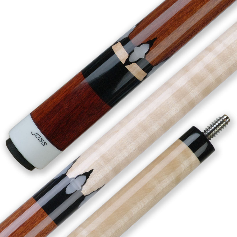 Joss 20-60 Pool Cue – Wrapless Bloodwood & Pearl