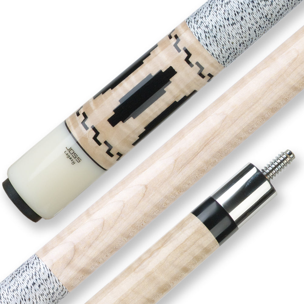 Joss LS85-4E Legacy Pool Cue | Ebony & Curly Maple | Budget Billiards