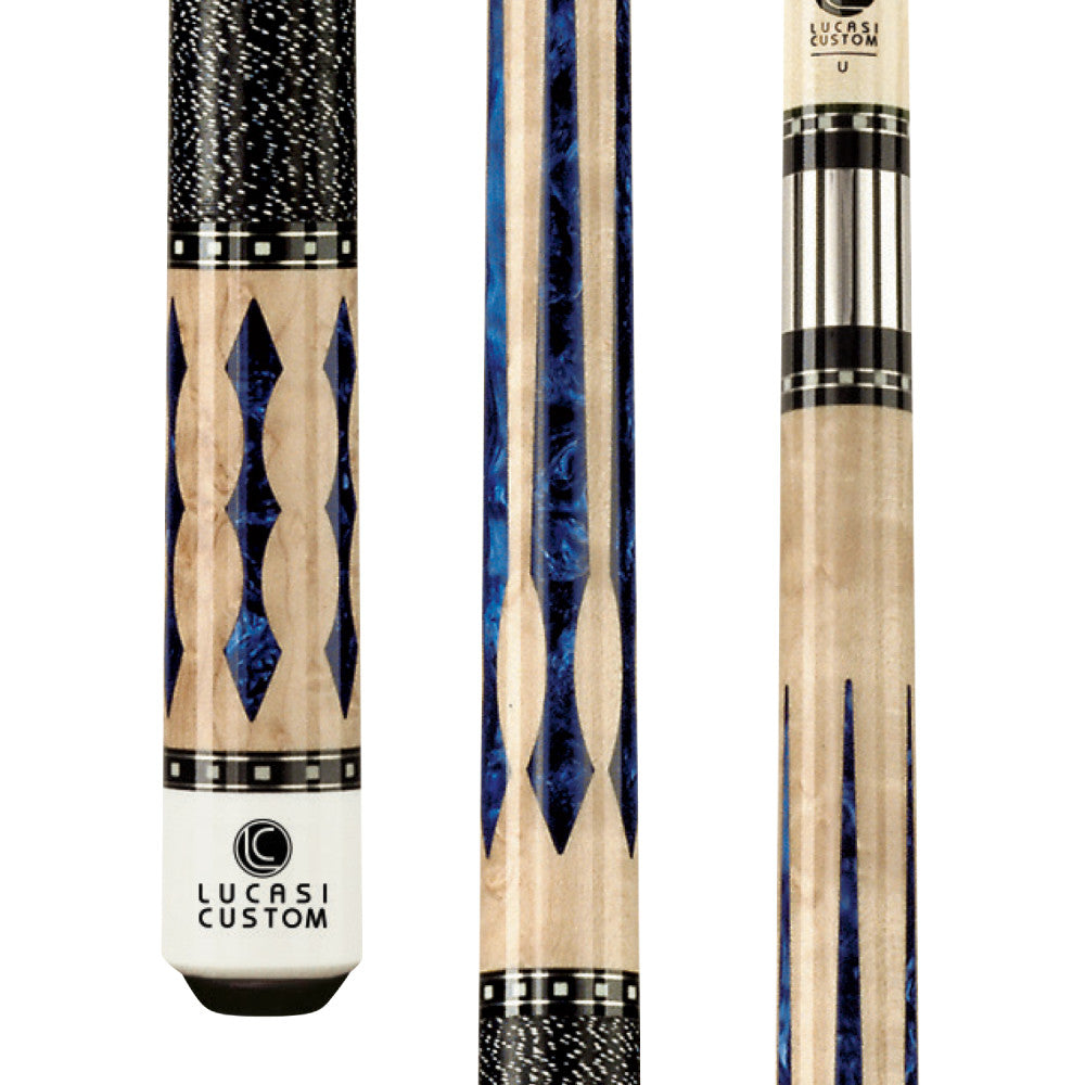Lucasi LZ2004NB Pool Stick Blue Marble Inlay - 10% off at Budget Cues!