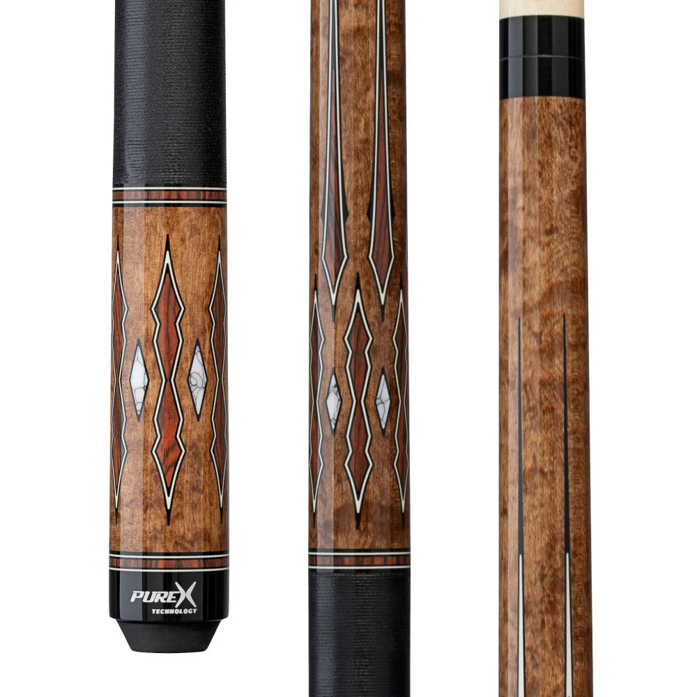 Pure X Coffee Stained Maple & Cocobolo/White Points Cue