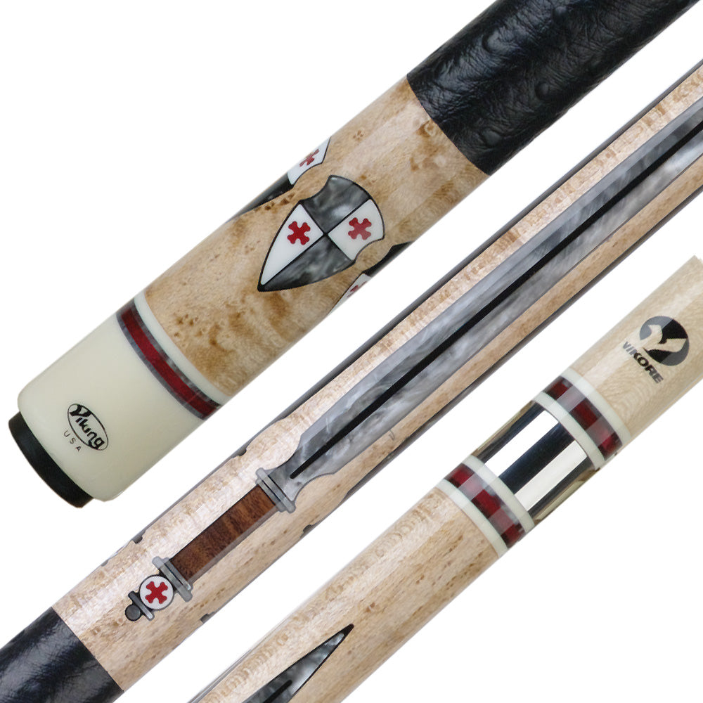 Viking Defender DF0804 Cue – Sword & Shield Inlays