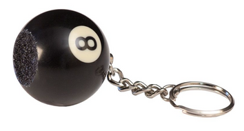 Budget Billiards Supply 8 Ball Key Chain Scuffer
