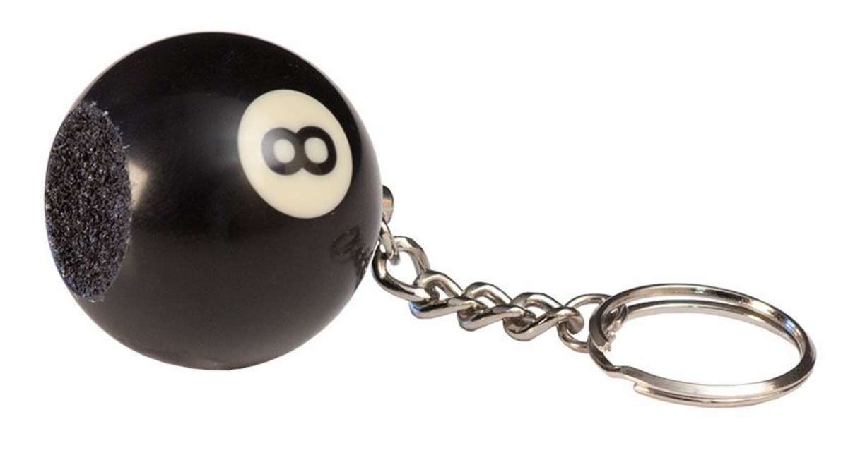 KBB Personalized Pool Billiard Eight Ball Custom Key Chain