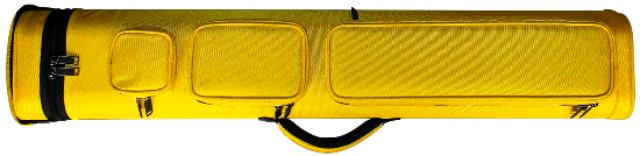 J&J 4x8 Rugged Yellow DOUBLE STRAP Cue Case Pool Cue Case