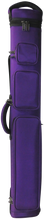J&J 4x8 Rugged Purple DOUBLE STRAP Cue Case Pool Cue Case