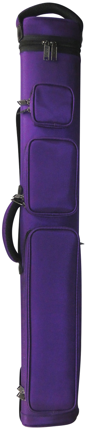 J&J 4x8 Rugged Purple DOUBLE STRAP Cue Case Pool Cue Case