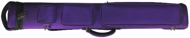 J&J 4x8 Rugged Purple DOUBLE STRAP Cue Case Pool Cue Case