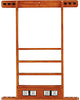 Cuestix Holds 6 Cues 2.5(d) x 45.25(h) x 29.5(w) Honey Wall Rack w/ Score Counter