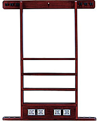 Cuestix Holds 6 Cues 2.5(d) x 45.25(h) x 29.5(w) Wine Wall Rack w/ Score Counter