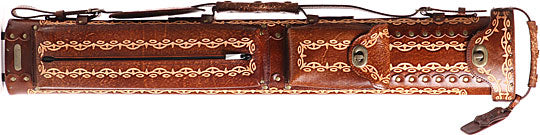Instroke Instroke Case: Saddle Series - D01 Dark Brown Hand Painted Pool Cue Case