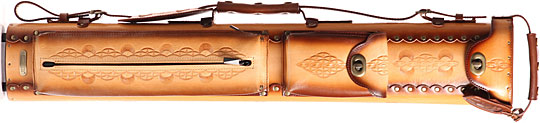 Instroke Instroke Case: Saddle Series - D03 Dark Brown Air Brushed Pool Cue Case