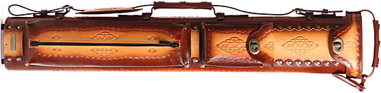Instroke Instroke Case: Saddle Series - D04 Dark Brown Air Brushed Pool Cue Case