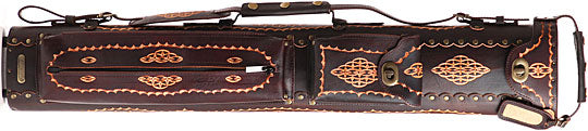 Instroke Instroke Case: Saddle Series - D04 Dark Brown Hand Painted Pool Cue Case
