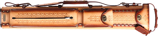 Instroke Instroke Case: Saddle Series - D05 Dark Brown Air Brushed Pool Cue Case