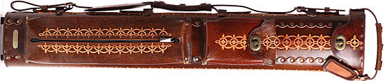 Instroke Instroke Case: Saddle Series - D05 Dark Brown Hand Painted Pool Cue Case