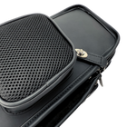 Predator Sport Black 3x5 soft cue case mesh pocket detail