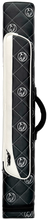 Predator Roadline Cat Head black and white 3x5 hard cue case upright front view
