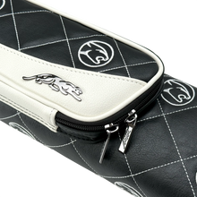 Predator Roadline Cat Head 3x5 hard cue case zipper and embroidery detail