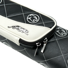 Predator Roadline Cat Head 3x5 hard cue case zipper and embroidery detail