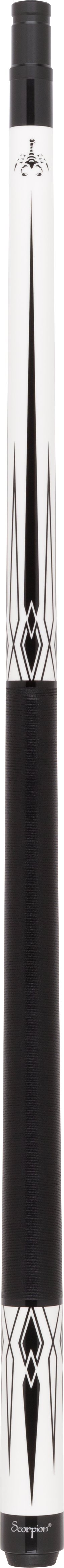 Scorpion SW10 Black And White Spear Pool Cue | 10% off at Budget Cues!