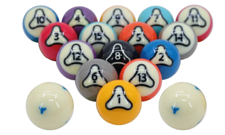 Aramith Dyna|spheres® - Belgian 2-1/2 in. Pool Ball Set - Platinum Pool Balls