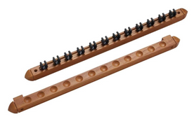 Mahogany Roman Style Wall Rack, Holds 12 Cues
