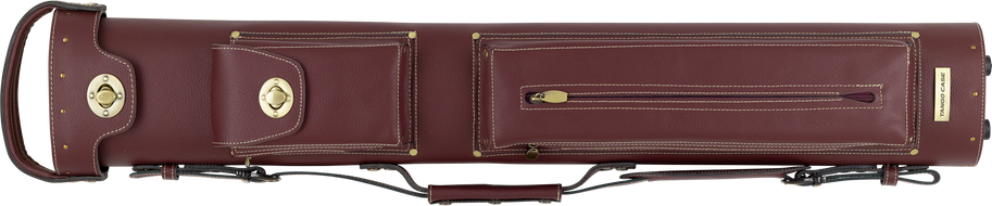 Tango Tango Zorzal Cue Case - Burgundy Leather Pool Cue Case