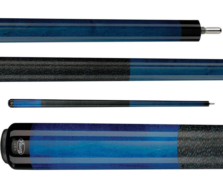人気を誇る Pool Viking Cue Budget at - Wrap w/ Stain Blue Ocean B2207 ビリヤード