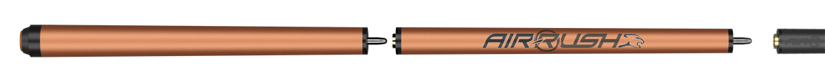 Predator Air Rush Tiger Eye no-wrap jump cue full horizontal view