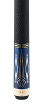 Predator Avant Garde Blue cue butt Leather Luxe wrap and inlay detail