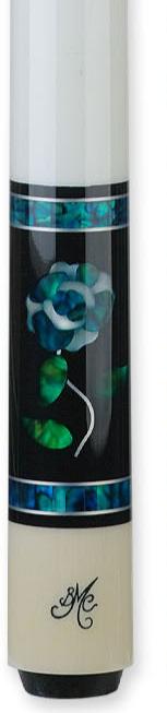 BMC Meucci BMC Glass Rose Pool Cue - Blue Pool Cue