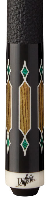 Dufferin Dufferin D-502 Malachite Crown Pool Cue - Leather Wrap Pool Cue