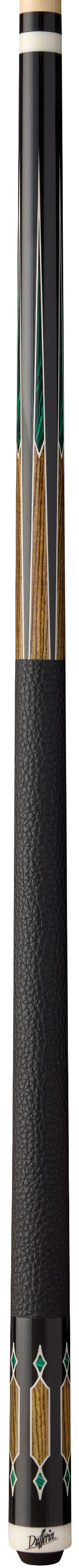 Dufferin D-502 Malachite Crown Pool Cue - Leather Wrap -Dufferin