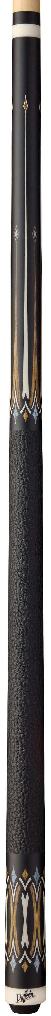 Dufferin D-504 Midnight Bocote Cross Pool Cue - Leather Wrap -Dufferin