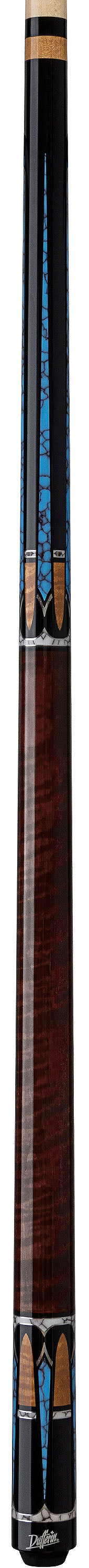 Dufferin D-546 Curly Maple & Blue Stone Pool Cue -Dufferin