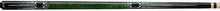 Load image into Gallery viewer, Dufferin D-547 Green Stain Curly &amp; Blue Pool Cue - Wrapless