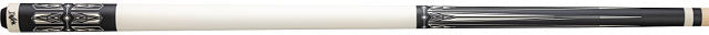 Dufferin Dufferin D-548 Matte Black & White Pool Cue - Wrapless Pool Cue