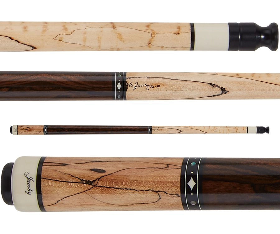 Jacoby JCB14 Cue Stick Spalted Maple Wrapless - 10% off at Budget Cues