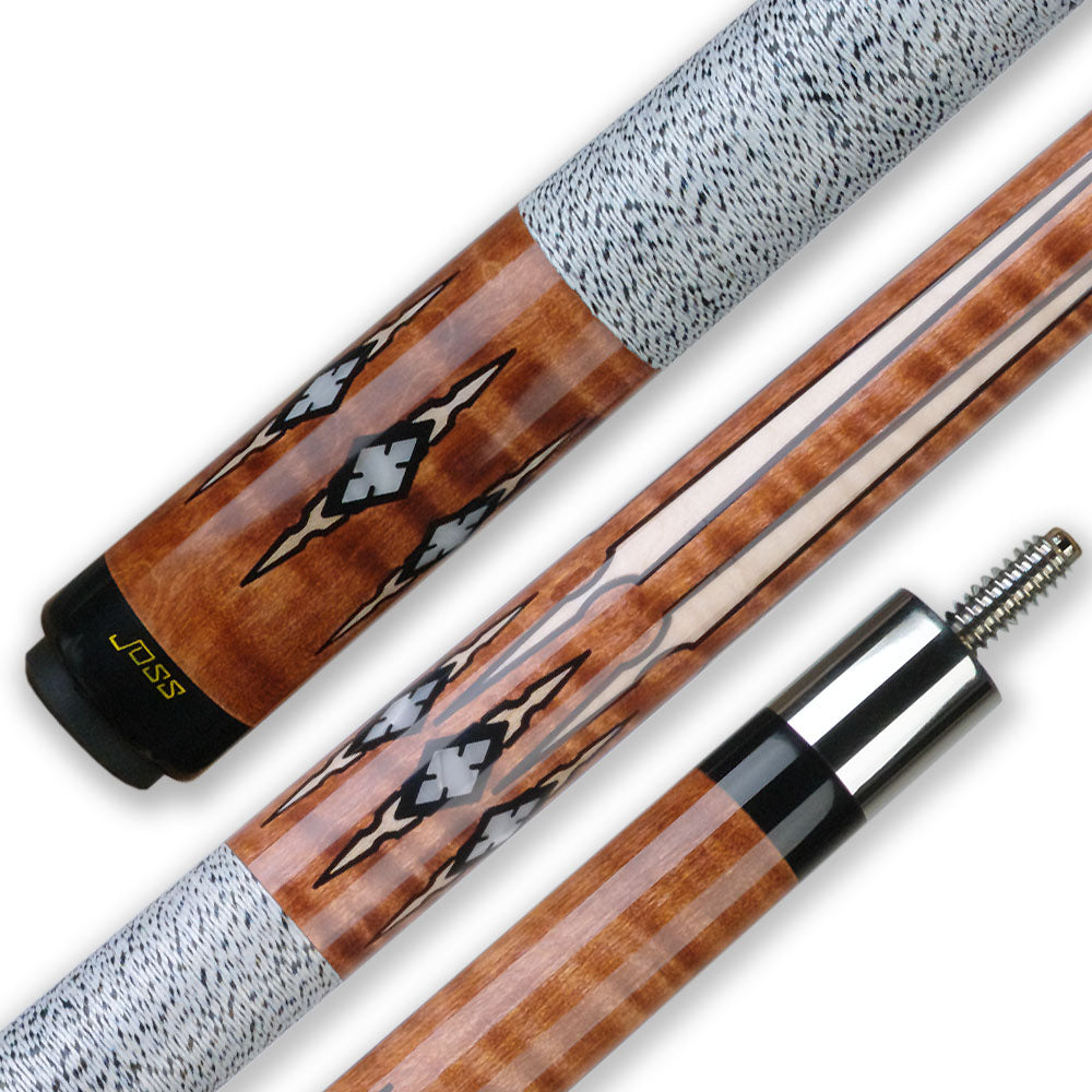 JOSSキュー Joss 20-13 Flame Birch Pool Cue – Well Balanced & Solid Hit