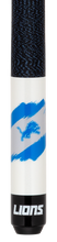 Detroit Lions NFL Pool Cue butt sleeve, team artwork, butt cap and bumper