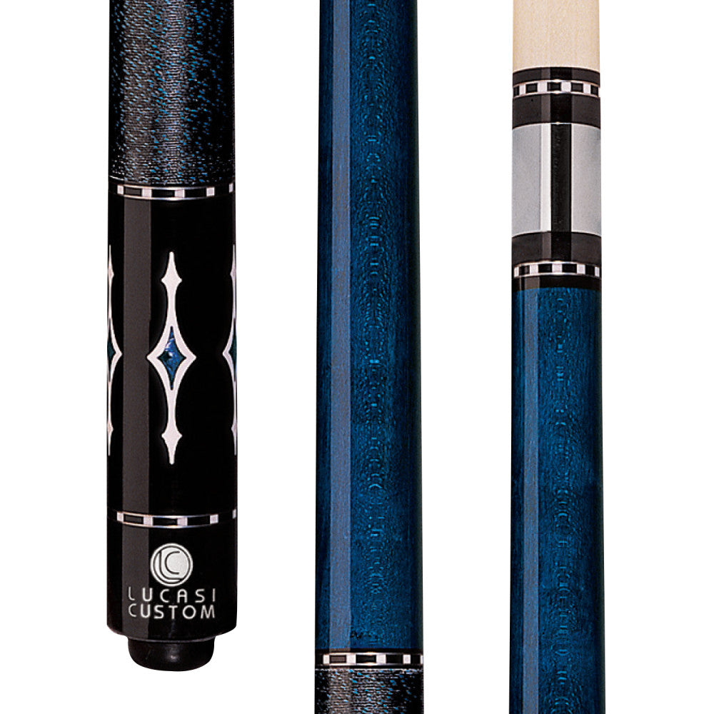 Lucasi ルカシー　ビリヤード キュー　Ⅶ 7 Lucasi LZE7 Cue Stick Blue Stained Maple - 10% off at Budget