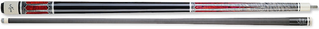 Meucci Meucci 2020-Red Pool Cue with Carbon Pro 12.5mm Pool Cue