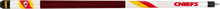 Kansas City Chiefs NFL Pool Cue – horizontal view of decorated butt and joint pin