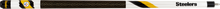 Pittsburgh Steelers NFL Pool Cue – horizontal view of decorated butt and joint pin