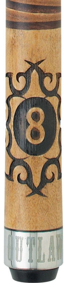Outlaw OL29 Pool Cue Brown with 8 Ball Design - 10% off at Budget Cues