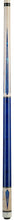 Load image into Gallery viewer, Blue pool cue with no wrap grip and paua shell accents