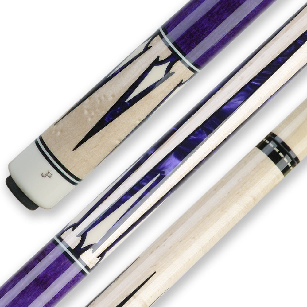 Pechauer JP14-T Pool Cue – Purple Pearl Inlays & Wrapless