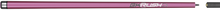 Predator BK Rush Pink/Silver no-wrap break cue full horizontal view